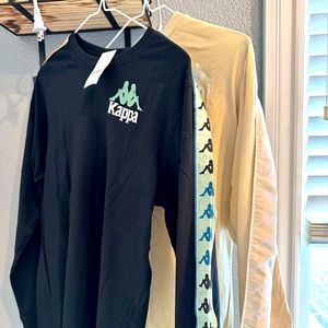 This Kappa unisex long sleeve t-shirt is 100% cotton lightweight and unlined.